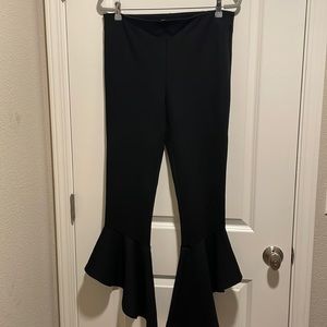 Flared black leggings XL stretchy